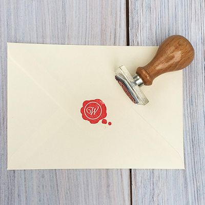 Personalised Wax Seal Style Initial Stamp from StompStamps