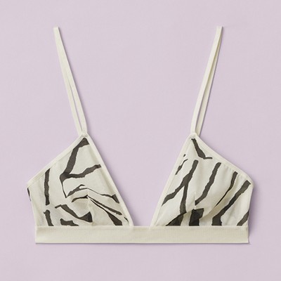 Zebra-Striped Bra