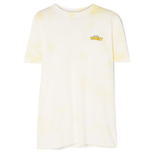 Embroidered Tie-Dyed Cotton-Jersey T-Shirt from Ganni