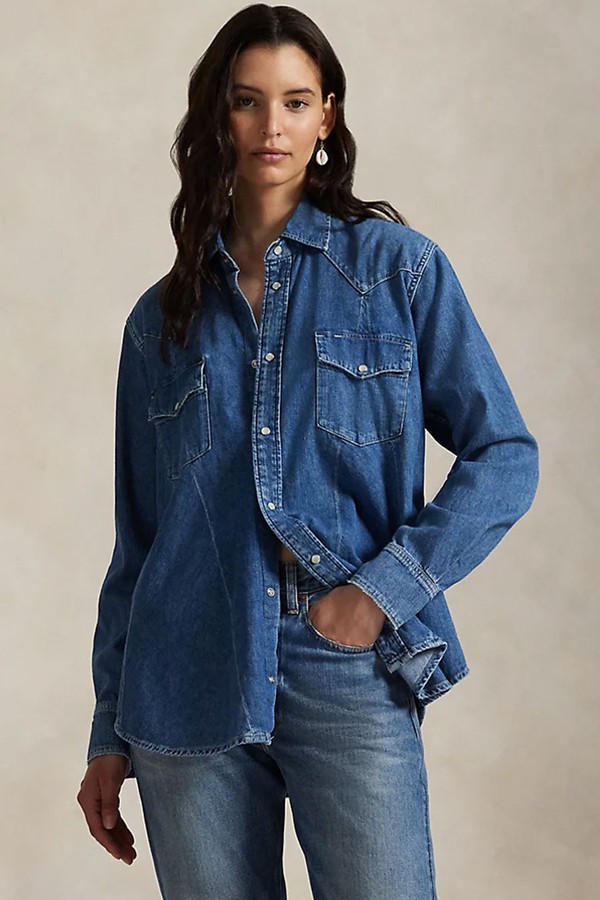 Denim Trapeze Western Shirt from Ralph Lauren