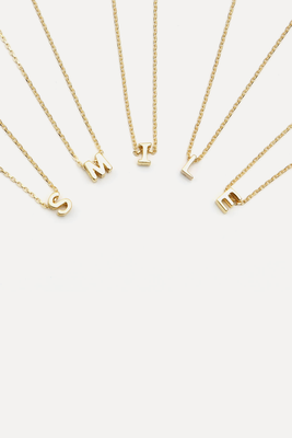 18ct Gold Plated Floating Mini Initial Necklace