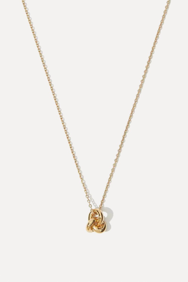 Gold Plated Mini Knot Necklace from Otiumberg