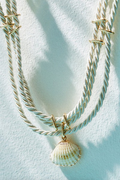 Seashell & Cord Necklace from Stradivarius