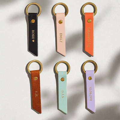 Personalised Leather Keyring from Not On The High Street