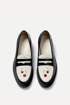 Cherry Penny Loafers from Duke + Dexter