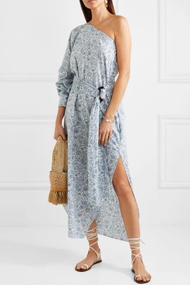 Patmos One-Sleeve Floral-Print Midi Dress from Nackiyé