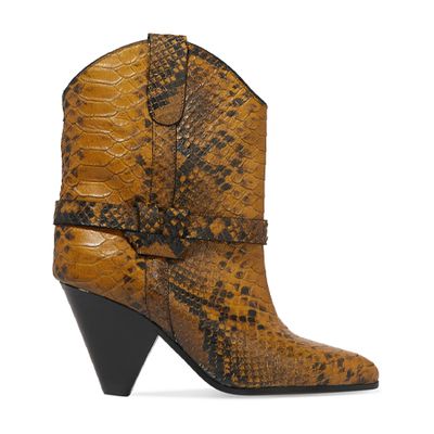 Deane Snake-Effect Leather Ankle Boots from Isabel Marant