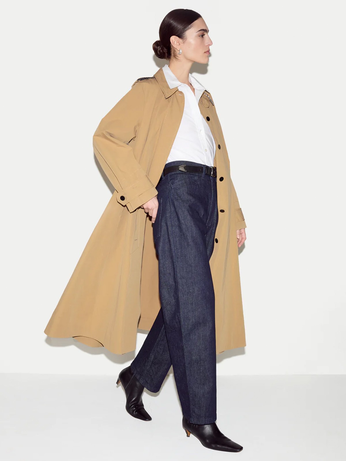 Naya Cotton A-line Trench Coat