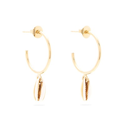 Shell Drop Hoop Earrings from Isabel Marant