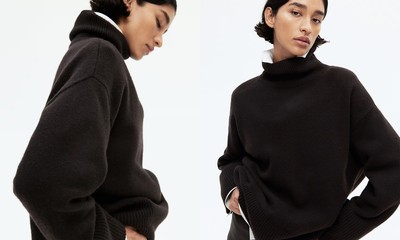 Cashmere-Blend Polo-Neck Jumper from H&M