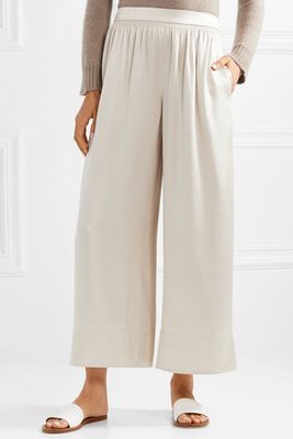 Silk Satin Culottes from Theory