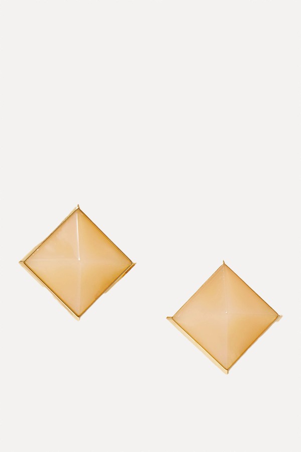 Gold-Tone Resin Clip Earrings from Saint Laurent