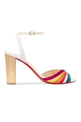 Naseebasse 85 Satin And Leather Sandals from Christian Louboutin