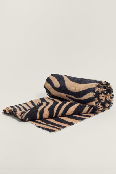 Natural Tiger Print Scarf from Stradivarius