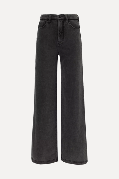 Jeanius Wide-Leg Mid-Rise Cotton Trousers from Good American