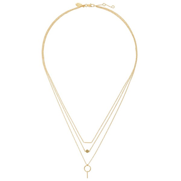 Elverta Mixed Charm Three Row Necklace from Oliver Bonas