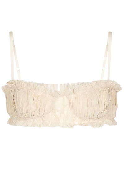 Indira Cotton And Silk-Blend Bralette from Khaite