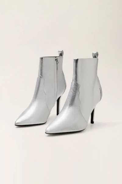 Metallic Heel Ankle Boots from Mango