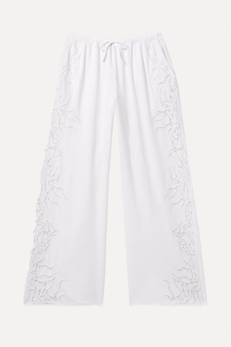 Broderie Anglaise Loose Fit Trousers from Weekday