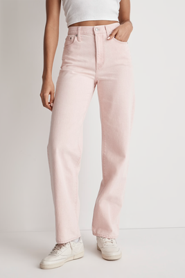 The Perfect Vintage Wide-Leg Jean in Light Pink Wash Botanical-Dye Edition from Madewell