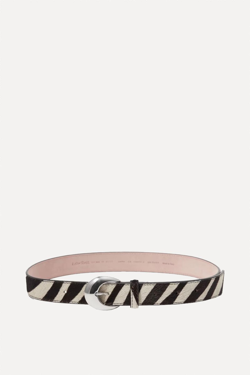 Cow-Print Leather Belt from & Other Stories