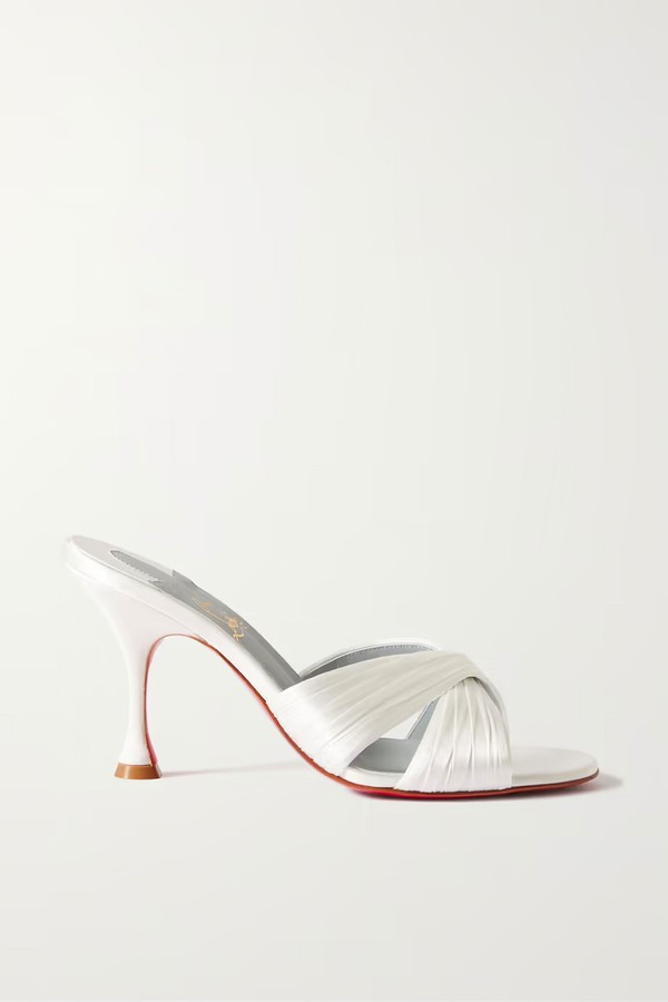 Nicol is Back 85 Satin Mules from Christian Louboutin