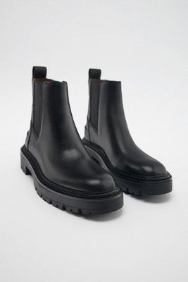 Leather Chelsea Boots from Zara