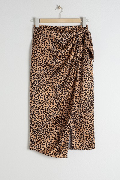 Satin Leopard Sarong Skirt from & Other Stories