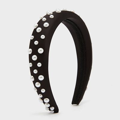 Headband With Faux Pearls from Bershka