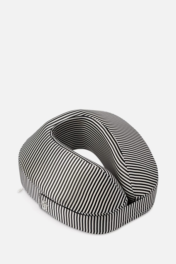 Jet Setter Striped Silk Travel Pillow from Slip