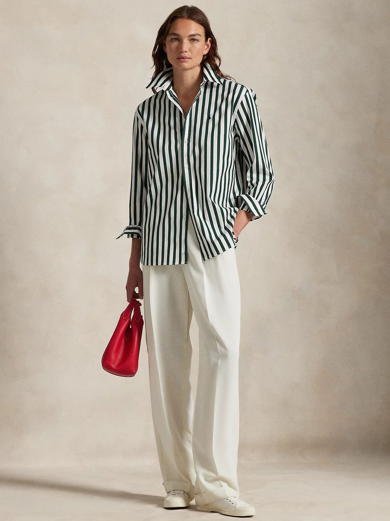 Oversize Fit Striped Shirt