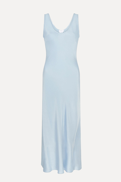 Palm Satin Slip Midi Dress  from Ghost