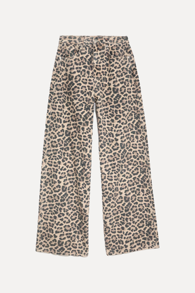 Animal Print Wide Leg Jeans from M&S