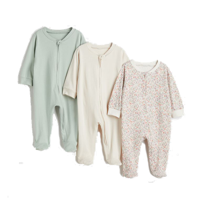 3-Pack Zip-Up Pyjamas from H&M