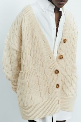 Cable-Knit Cardigan from Zara
