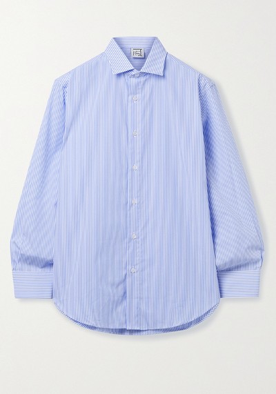 Ole Striped Organic Cotton-Poplin Shirt from Baserange