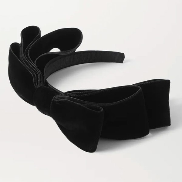 Katya Bow-Embellished Velvet Headband from Jennifer Behr