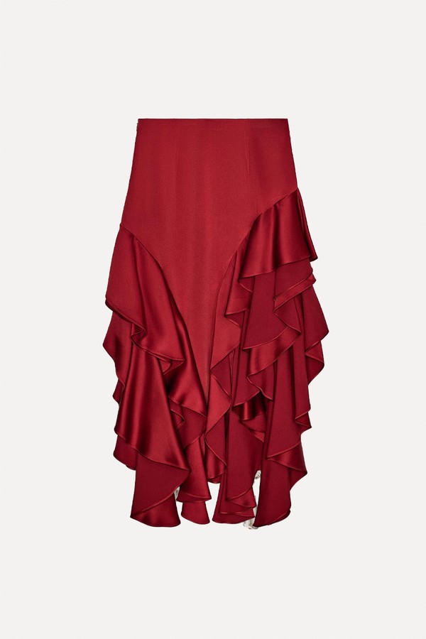 Asymmetric Ruffled Skirt from Zara