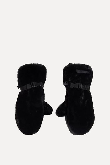 Ski Faux Fur Mittens from ASOS