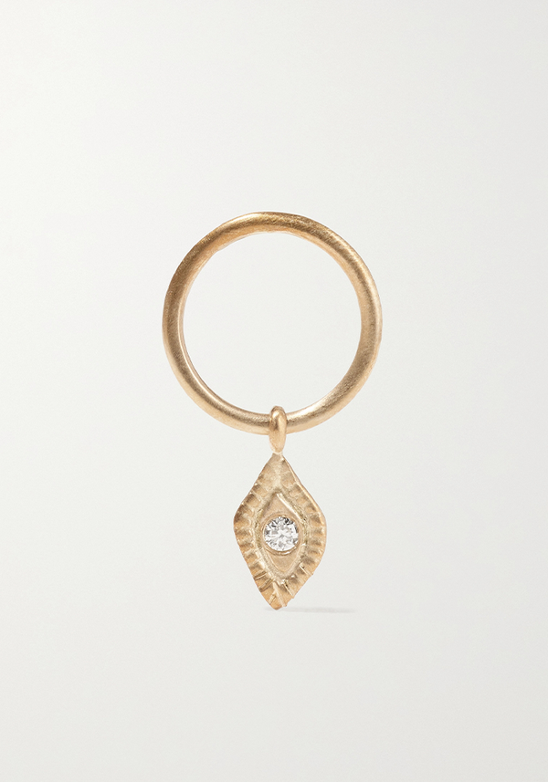 Soaud N°1 9-Karat Gold Diamond Earring from Pascale Monvoisin