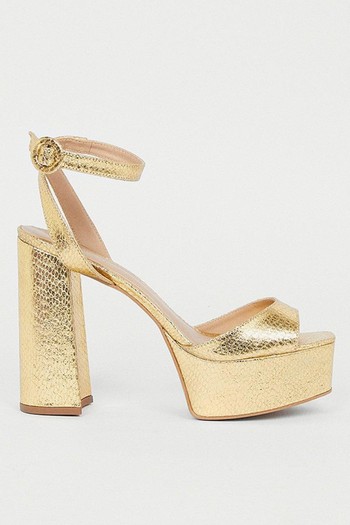 Metallic Platform Sandals from Warehouse