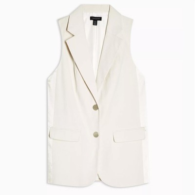 Idol Ivory Sleeveless Blazer