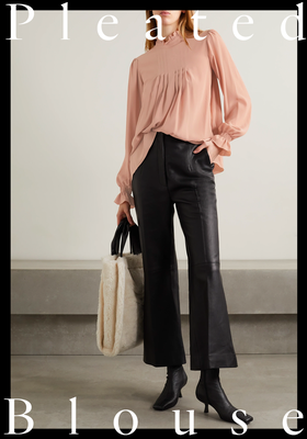 Pleated Crepe De Chine Blouse from See By Chloe