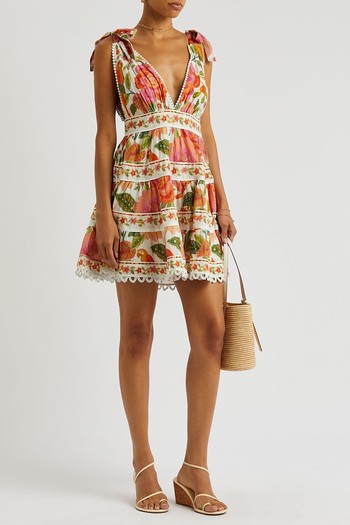 Macaw Bloom Cotton Mini Dress from Farm Rio