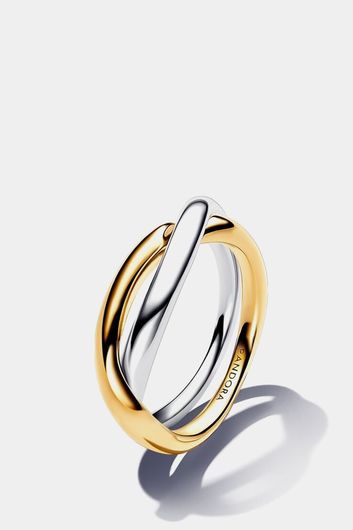 Two-Tone Entwined Bands Ring