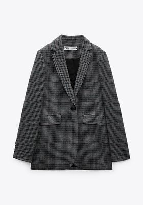Wool Blend Blazer With Elbow Patches from Zara