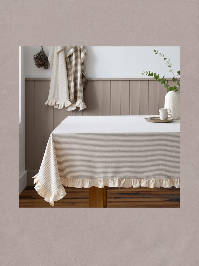 Country Natural Cotton Tablecloth