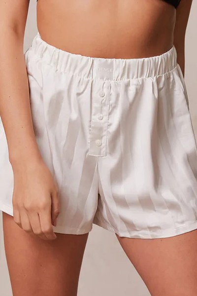 Striped Satin Pyjama Shorts from Lounge