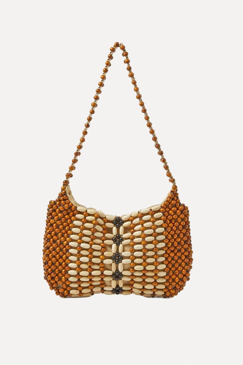 Mira Wooden Bead Shoulder Bag