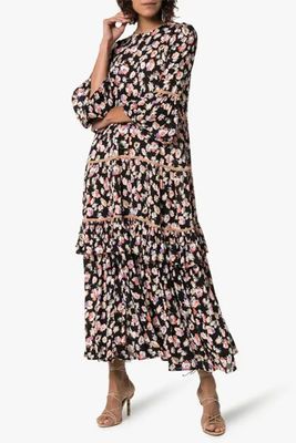 Floral Fluted Sleeve Belted Dress from By TiMo